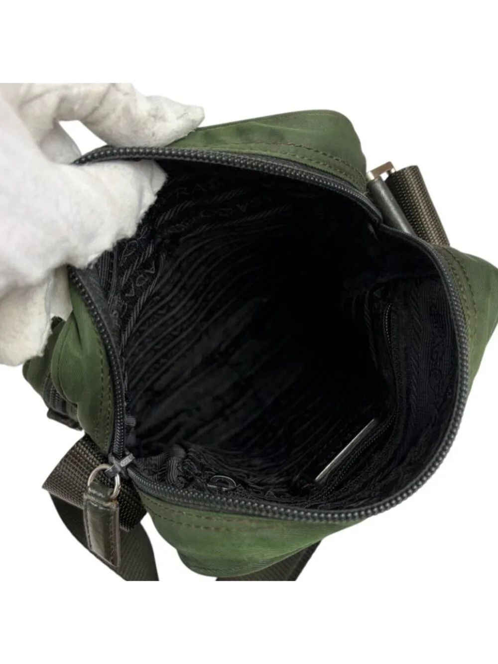 Prada Tessuto Nylon Triangle Logo Cross Crossbody